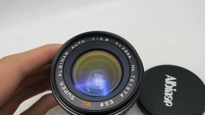 Lente de montaje Super Albinar MC F2.8 28 mm Nikon F para cámaras fotográficas SLR/sin espejo Foto 1 de 4