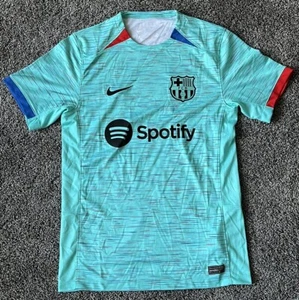 Nike 2023/2024 FC Barcelona Green Away Soccer Jersey Small - Picture 1 of 5