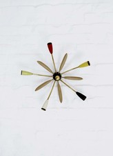 Vintage Five-Arm Sputnik Flush Mount Ceiling Lamp in Stilnovo Style 1950s