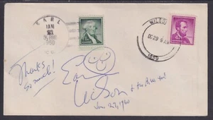 Earl Wilson, American Author, signed 1960 Cover, EARL & WILSON CDS cancels - Picture 1 of 1