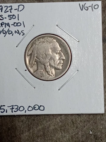 1927-D FS-501, D/D/D, N,S Buffalo Nickel Cover