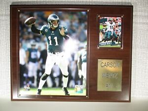 Philadelphia Eagles Carson Wentz #11 Football Sports Memorabilia 15"x12" Plaque