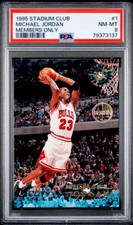 *PSA 8* MEMBERS ONLY 1995 Topps Stadium Club MICHAEL JORDAN #1