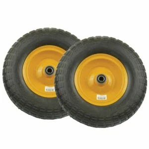 2 X 13" Hand Trolley Wheel Puncture Proof No Air 16mm Shaft Wheelbarrow Sack Tru - Picture 1 of 5
