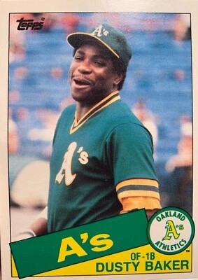 Dusty Baker 1985 Topps Traded #4T - Oakland Athletics - Image 1 of 2