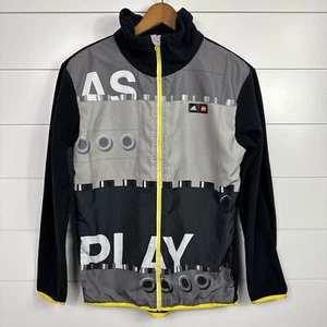 Chaqueta polar polar de invierno con cremallera completa gris Lego clásico para niños Adidas x talla L - Imagen 1 de 8