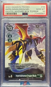 2022 Digimon Imperialdramon Drachenmodus Digital Hazard Box Topper #06 PSA 10 - Bild 1 von 2