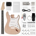 Hot Sale DIY 6String ST Style Electric Guitar Kits with Mahogany Body,Maple Neck