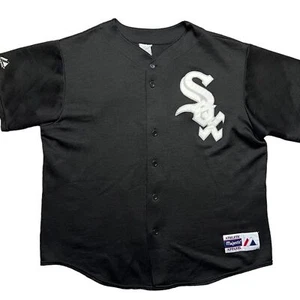 White Sox vintage Majestic jersey top men large 90s black MLB - Picture 1 of 12