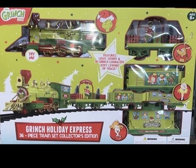 Dr Seuss Grinch Holiday Express 36 Pc Train Set 20 FT 65 Anniversary Special Ed - Image 1 of 4