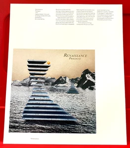 Renaissance Prologue/Olivia Newton-John Album Cover Art PICTURE/PRINT 9.5"x 7.5" - Imagen 1 de 4
