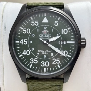 Orient Automatic Sports / Flight Watch Green Black 42mm Field Men’s ER2AD0A CA - Picture 1 of 8