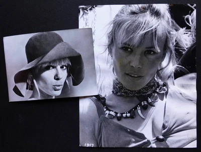 2 x Anita Pallenberg portrait- Original 1960's UK Columbia Press Photo 10 x 8"+1 - Image 1 of 3