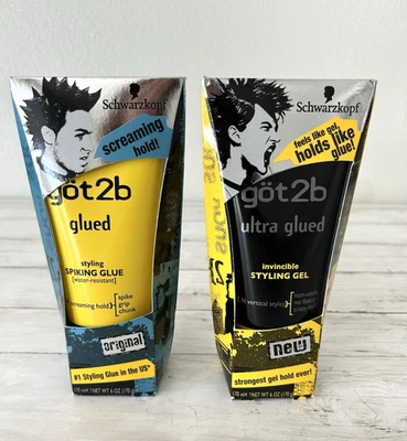 Got2b Pegamento de peinado pegado y gel invencible resistente al agua 6 oz 2pk NUEVO Foto 1 de 2