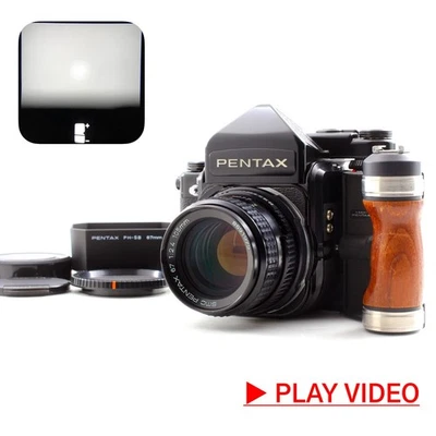 All Late [ Mint / Hood Grip ] Pentax 67 TTL Film Camera 105mm f/2.4 Lens JAPAN - Image 1 of 4