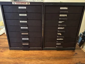 NO CRYSTALS 2 X G&S Flexo Crystal Watch 7 Drawer Cabinet Pair Set Stackable 14 - Picture 1 of 22