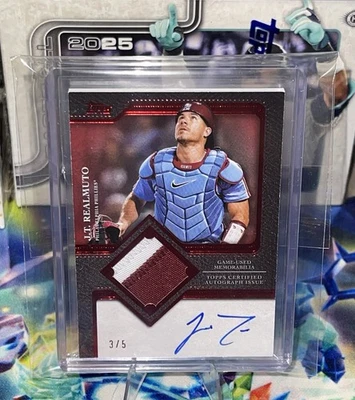 2025 Topps Triple Threads J.T. Realmuto Auto Patch 3/5 Phillies Rare SP - Image 1 of 4