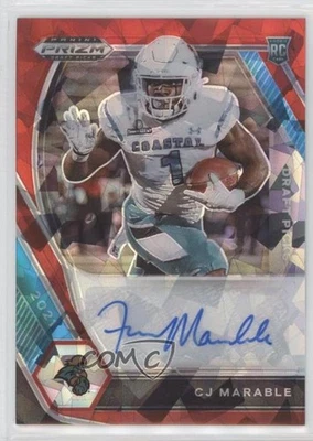 2021 Panini Prizm Draft Picks Red Ice CJ Marable #DPA-CJM Rookie Auto RC - Image 1 of 2