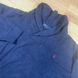 Polo Ralph Lauren Sweater Mens 4XLT Shawl Collar Black Button - Picture 1 of 7