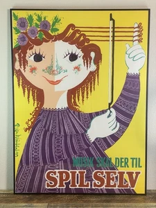 Björn Wiinblad Musik Skal Der Til Spil Selv Gerahmtes Poster 1949 Musik wird benötigt - Bild 1 von 17