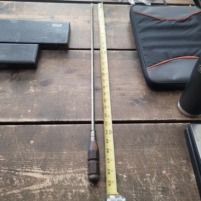 RARE Vintage Proto 29" Flathead Screwdriver 9744 USA Wood Handle XL Tools USA - Image 1 of 4