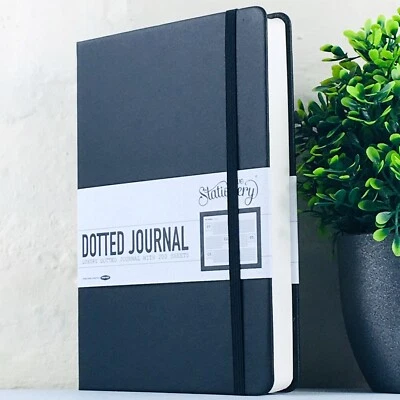 A5 Journal Notebook Writing Notes Diary  Planner Note Pad Ivory Grid Sheets - Image 1 of 4