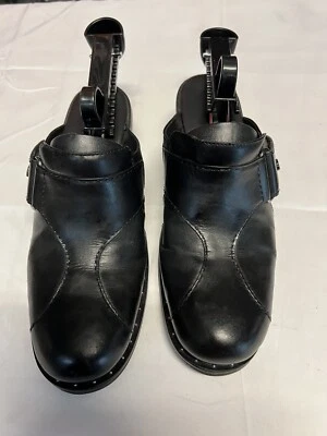 Harley Davidson Mules Shoe Women’s Size 6.5 Black Leather Studded Slip On - Image 1 of 4