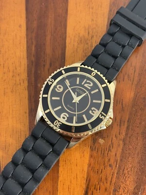 Gossip Women's Watch Gold Tone Black Dial 40mm New Battery - Image 1 of 4