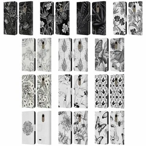 OFFICIAL HAROULITA BLACK AND WHITE 5 LEATHER BOOK WALLET CASE FOR LG PHONES 1 - Picture 1 of 7