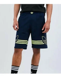 BNWT ADIDAS ORIGINALS SHORTS BLUE 3 STRIPE CASUAL SUMMER SHORTS SPIRT - Picture 1 of 3