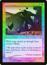 Rolling Stones FOIL 7th Edition HEAVILY PLD White Rare MAGIC MTG CARD ABUGames