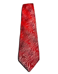 Christian Lacroix 100% Silk Red Paisley Print Men’s Tie - Picture 1 of 4