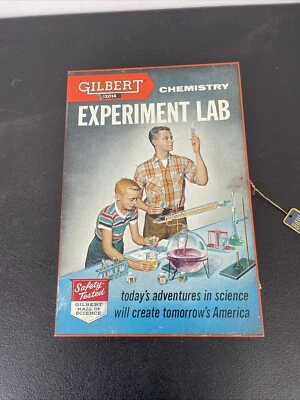 Kit de laboratorio de experimentos de química Gilbert 12014 de colección folleto de experimento original Foto 1 de 4