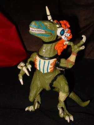 Figura de dinosaurio raro Playmates 1999 TUROK el cazador de dinosaurios: rapaz tribal Foto 1 de 3