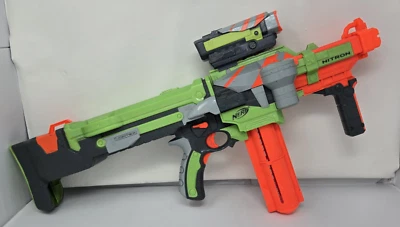 NERF VORTEX NITRON Automatic Disc Blaster w/Magazine and Electronic Scope Tested - Image 1 of 4