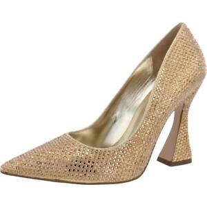 Steve Madden Womens Zana Gold Glass Slip On Pumps Shoes 6 Medium (B,M) BHFO 2249