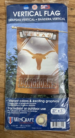 NCAA Vertical House Flag / Banner 27'' x 37" TEXAS LONGHORNS Cover