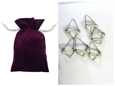 Nuevo 6 Piezas Hierro + 6 Latón Alambre Único Mizrab Mijrab con Cubierta de Terciopelo Instrumento Foto 1 de 4