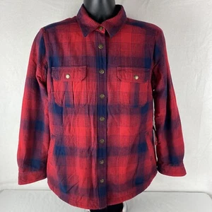 Duluth Trading Flannel Button Down lined shirt Size Medium - Picture 1 of 7