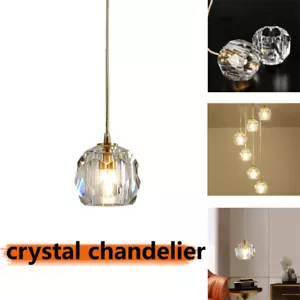 LED Crystal Pendant Light Bar Ceiling Lamp Chandelier Lighting Bedroom 110V-240V - Picture 1 of 15
