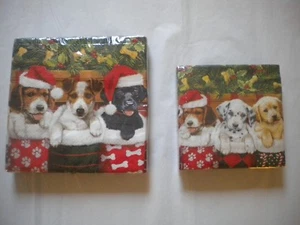 Servilletas de papel almuerzo o cóctel tamaño cachorros de Navidad 20 ct 3 capas Países Bajos - Imagen 1 de 1