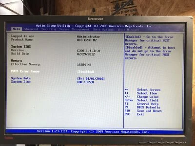 Cisco UCS C200 M2  Server 16GB 1x Intel Xeon E5620 2.4GHz Boots to BIOS - Image 1 of 4