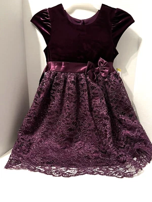 Jona Michelle Girls Dress Size 5 Purple Holiday Special Occasion New With Tags - Image 1 of 4