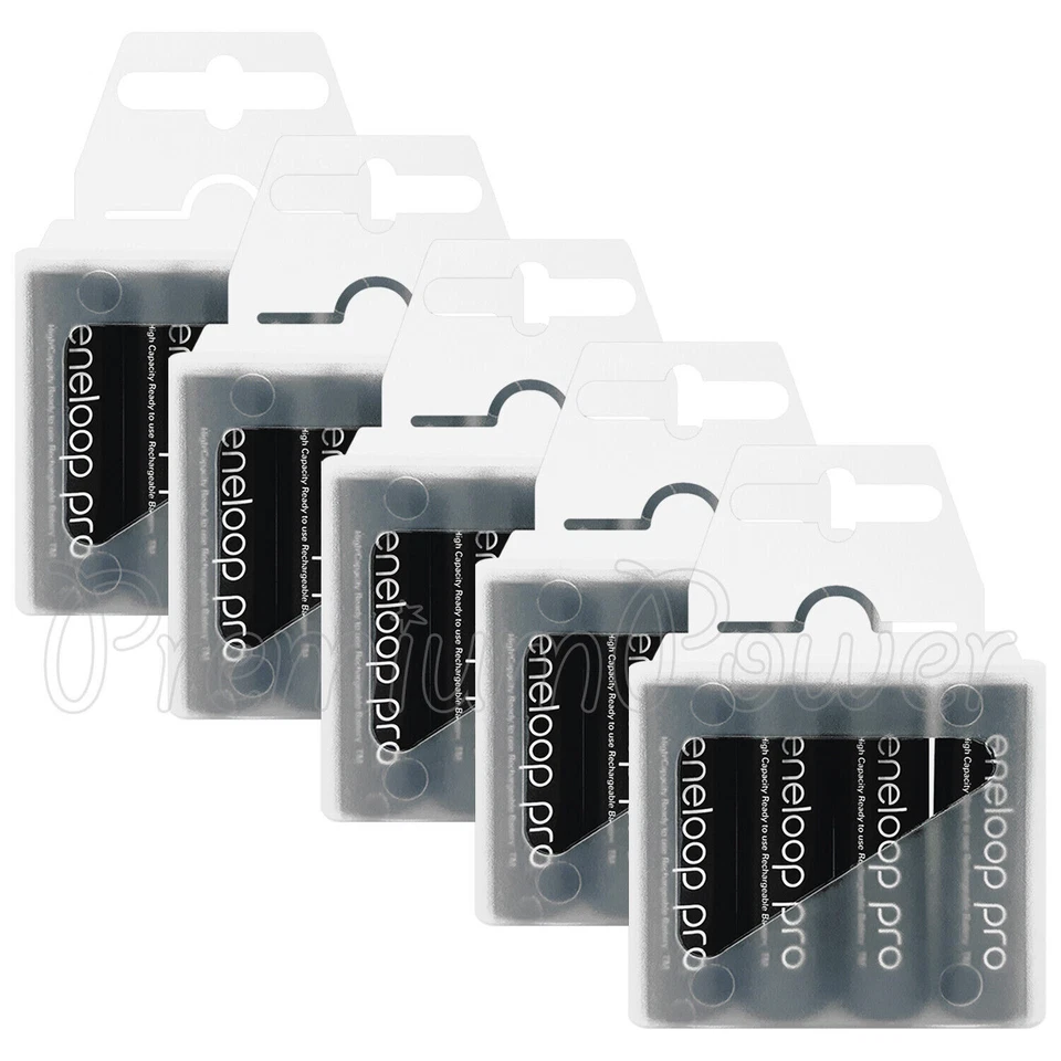 Panasonic eneloop Pro HR06 2500 mAh 1.2V Rechargeable AA Battery - Black (BK-3HCDE)