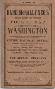 INDEXED COUNTY AND TOWNSHIP POCKET MAP AND SHIPPERS' GUIDE OF WASHINGTON 1909 - Picture 1 of 2