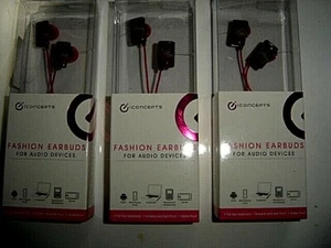 1 iConcepts Fashion Earbuds Crystal Clear Sound Earphones Sleek Design P11388-RZ - Picture 1 of 1