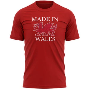 Herren Made In Wales T-Shirt Shirt Country Rugby Him Rugga Fußball Männer - Bild 1 von 8