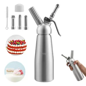 Sahnespender 500ml Alu Sahnegerät Sahnebereiter Sahnesyphon Whipped Cremes 0.5L - Bild 1 von 9