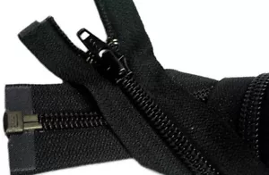 (50) 26" YKK #5 Nylon Coil Zippers - Separating Color Black - Picture 1 of 1