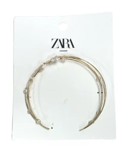 Zara Golden Metal Choker (Size M) As Seen In Pics - Picture 1 of 2